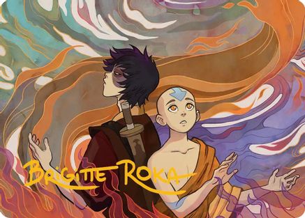Fated Firepower Art Card (Gold-Stamped Signature) (ASTLA-043) [Art Series: Avatar: The Last Airbender]