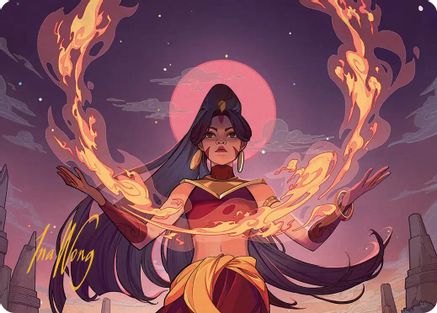 Firebending Student Art Card (Gold-Stamped Signature) (ASTLA-044) [Art Series: Avatar: The Last Airbender]