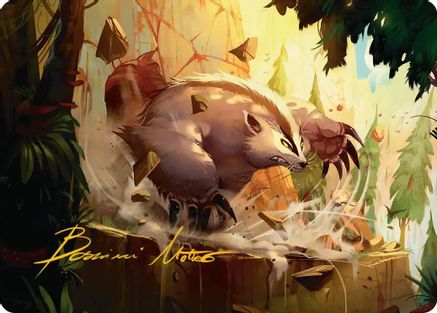 Badgermole Art Card (Gold-Stamped Signature) (ASTLA-012) [Art Series: Avatar: The Last Airbender]