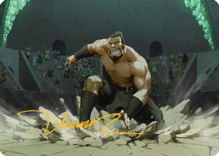 The Boulder, Ready to Rumble Art Card (Gold-Stamped Signature) (ASTLA-013) [Art Series: Avatar: The Last Airbender]