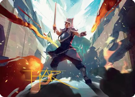 Sokka, Tenacious Tactician Art Card (Gold-Stamped Signature) (ASTLA-023) [Art Series: Avatar: The Last Airbender]