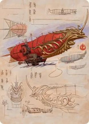 Phoenix Fleet Airship Art Card (ASTLA-035) [Art Series: Avatar: The Last Airbender]