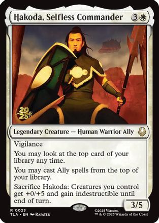 Hakoda, Selfless Commander (PRE-023) [Prerelease Cards] Foil