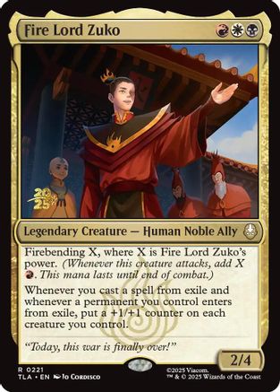 Fire Lord Zuko (PRE-221) [Prerelease Cards] Foil