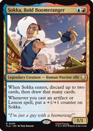 Sokka, Bold Boomeranger (PRE-240) [Prerelease Cards] Foil