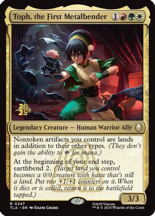 Toph, the First Metalbender (PRE-247) [Prerelease Cards] Foil