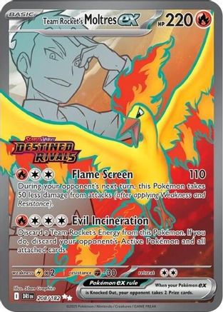 Team Rocket's Moltres ex (Destined Rivals Stamp) (208/182) [Miscellaneous Cards & Products] Holofoil - Double Rare
