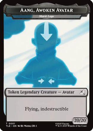 Aang, Awoken Avatar - Marit Lage // Treasure Double-Sided Token (TLE-1 // 22) [Avatar: The Last Airbender: Eternal-Legal] Foil