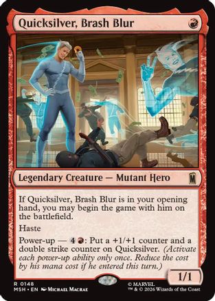 Quicksilver, Brash Blur (MSH-148) [Marvel Super Heroes] Foil