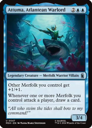 Attuma, Atlantean Warlord (MSH-047) [Marvel Super Heroes] Foil