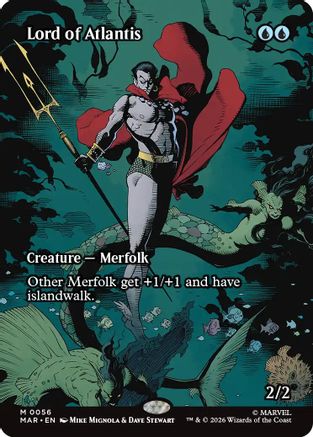 Lord of Atlantis (Borderless) (MAR-056) [Marvel Universe Eternal-Legal] Foil