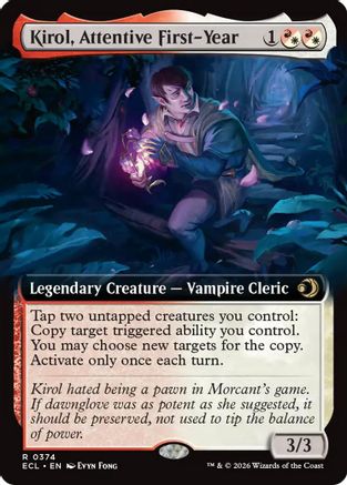 Kirol, Attentive First-Year (Extended Art) (ECL-374) [Lorwyn Eclipsed] Foil