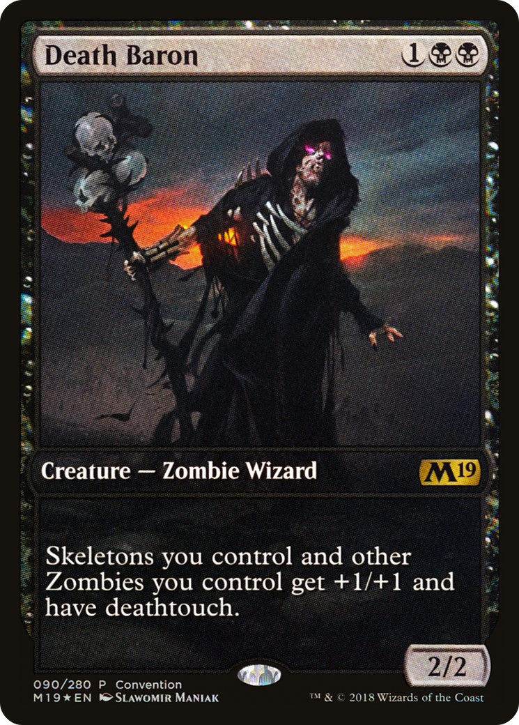 Death Baron (2018 Convention Promo) (MEDIA-090) [Core Set 2019 Promos] Foil