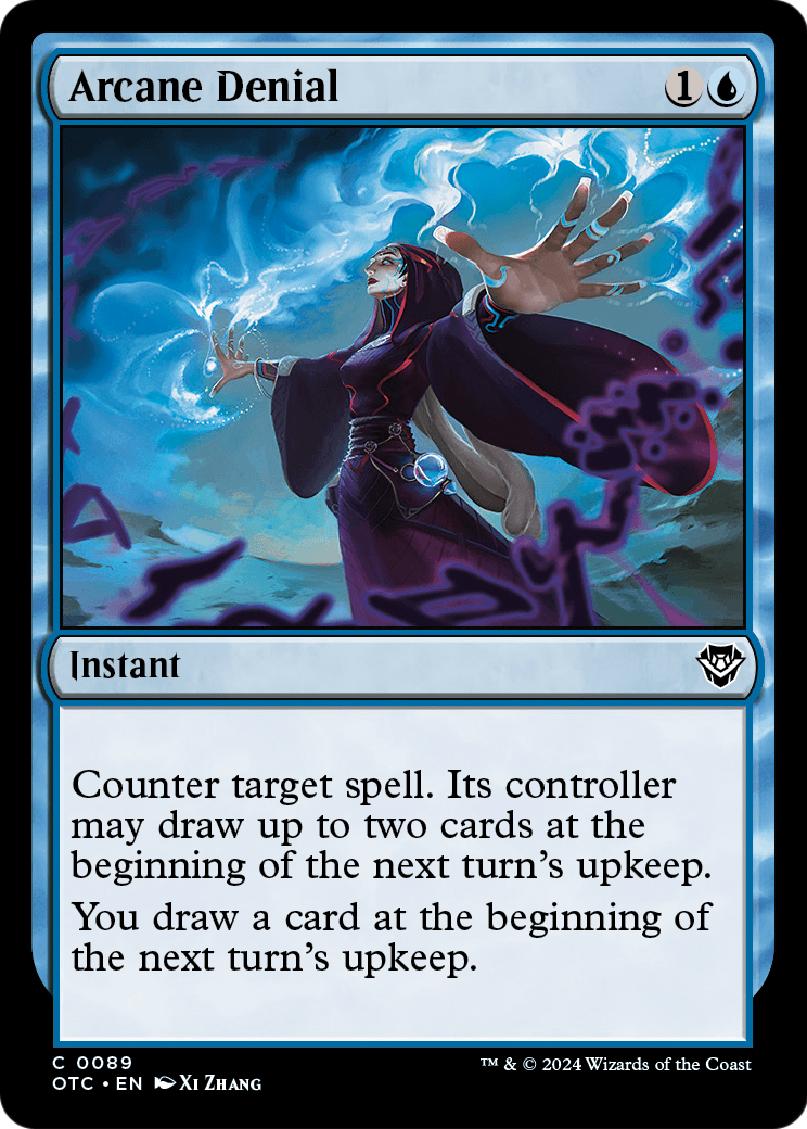 Arcane Denial (OTC-089) [Outlaws of Thunder Junction Commander]