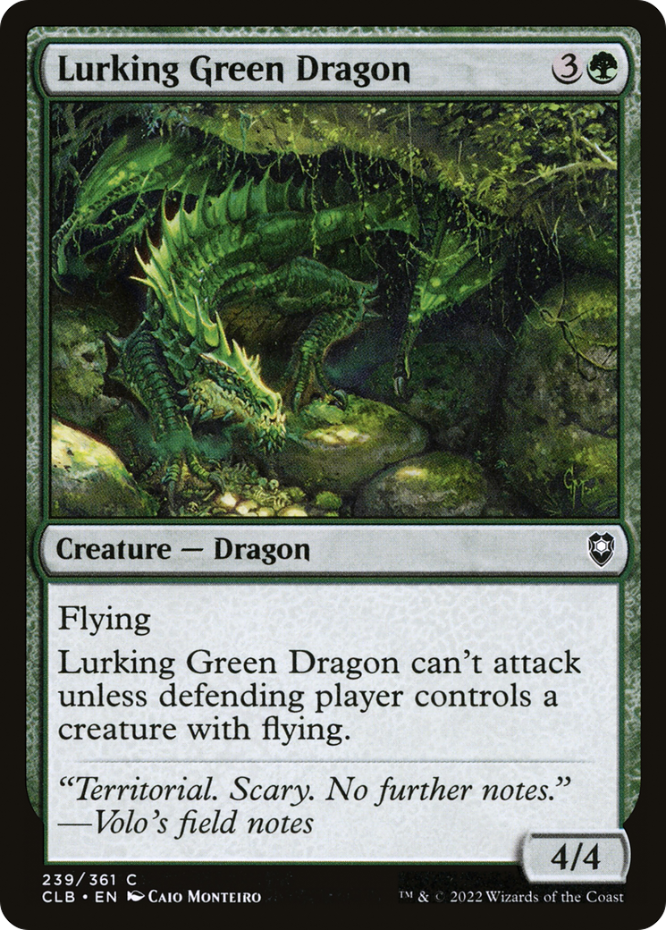Lurking Green Dragon (CLB-239) [Commander Legends: Battle for Baldur's Gate] Foil