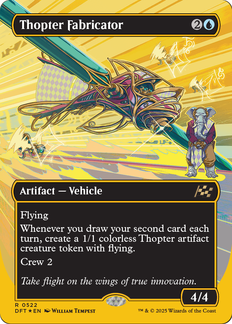 Thopter Fabricator (Borderless) (First-Place Foil) (DFT-522) [Aetherdrift] Foil