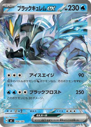 Black Kyurem ex (Mirror Holo) (204/742) - Start Deck 100 Battle Collection Holofoil