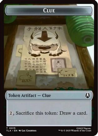 Clue (0015) // Spirit (0003) Double-Sided Token (TLA-15 // 3) [Avatar: The Last Airbender] Foil