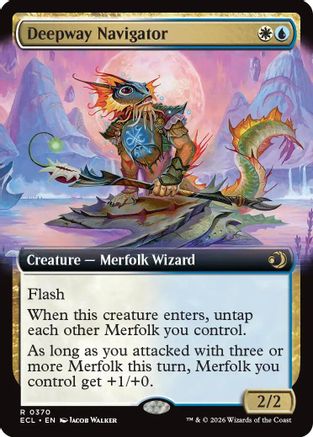 Deepway Navigator (Extended Art) (ECL-370) [Lorwyn Eclipsed] Foil