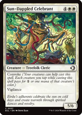 Sun-Dappled Celebrant (ECL-037) [Lorwyn Eclipsed] Foil