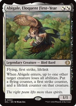 Abigale, Eloquent First-Year (ECL-204) [Lorwyn Eclipsed] Foil
