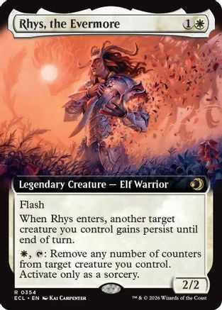 Rhys, the Evermore (Extended Art) (ECL-354) [Lorwyn Eclipsed] Foil