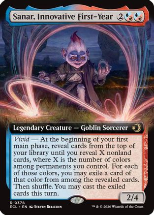 Sanar, Innovative First-Year (Extended Art) (ECL-378) [Lorwyn Eclipsed] Foil