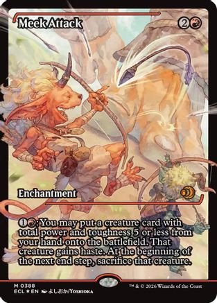 Meek Attack (ECL-388) (Showcase) [Lorwyn Eclipsed] Foil