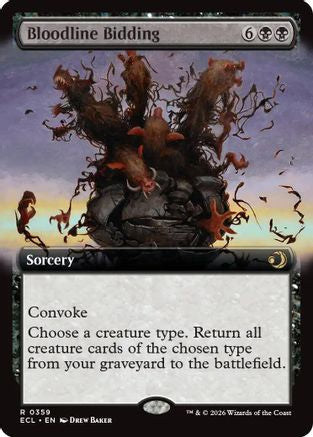 Bloodline Bidding (Extended Art) (ECL-359) [Lorwyn Eclipsed] Foil