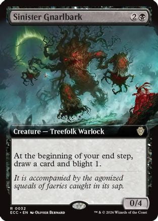 Sinister Gnarlbark (Extended Art) (ECC-032) [Commander: Lorwyn Eclipsed]