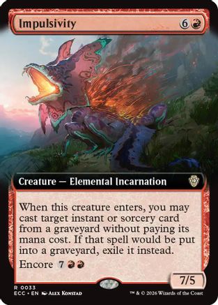 Impulsivity (Extended Art) (ECC-033) [Commander: Lorwyn Eclipsed]
