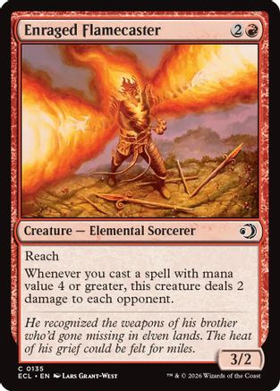 Enraged Flamecaster (ECL-135) [Lorwyn Eclipsed] Foil