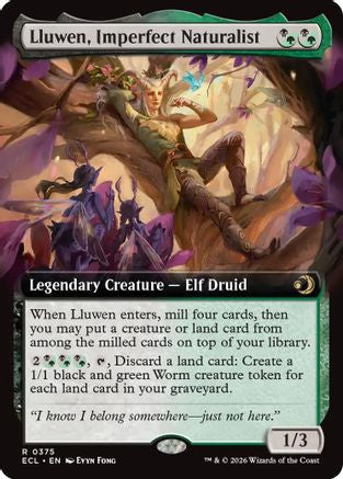 Lluwen, Imperfect Naturalist (Extended Art) (ECL-375) [Lorwyn Eclipsed] Foil