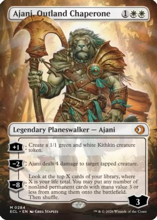 Ajani, Outland Chaperone (Borderless) (ECL-284) [Lorwyn Eclipsed] Foil