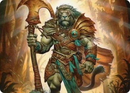 Ajani, Outland Chaperone Art Card (ASECL-028) [Art Series: Lorwyn Eclipsed]