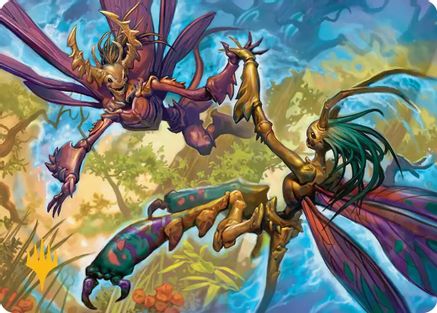 Illusion Spinners Art Card (Gold-Stamped Planeswalker Symbol) (ASECL-008) [Art Series: Lorwyn Eclipsed]