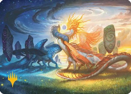 Celestial Reunion Art Card (Gold-Stamped Planeswalker Symbol) (ASECL-019) [Art Series: Lorwyn Eclipsed]