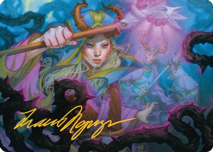 Stoic Grove-Guide Art Card (Gold-Stamped Signature) (ASECL-025) [Art Series: Lorwyn Eclipsed]