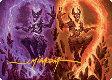 Fire Covenant Art Card (Gold-Stamped Signature) (ASECL-052) [Art Series: Lorwyn Eclipsed]