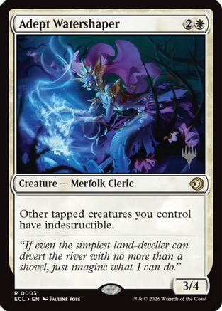 Adept Watershaper (PPECL-003) [Promo Pack: Lorwyn Eclipsed] Foil
