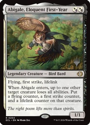 Abigale, Eloquent First-Year (PPECL-204) [Promo Pack: Lorwyn Eclipsed]
