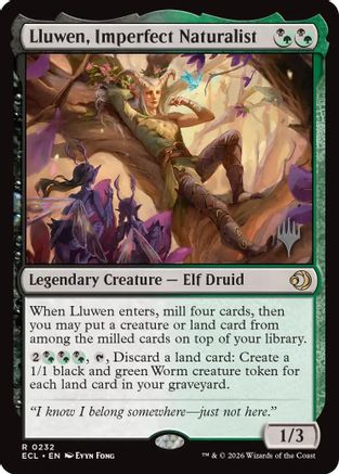 Lluwen, Imperfect Naturalist (PPECL-232) [Promo Pack: Lorwyn Eclipsed] Foil