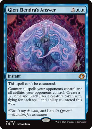 Glen Elendra's Answer (PPECL-052) [Promo Pack: Lorwyn Eclipsed] Foil