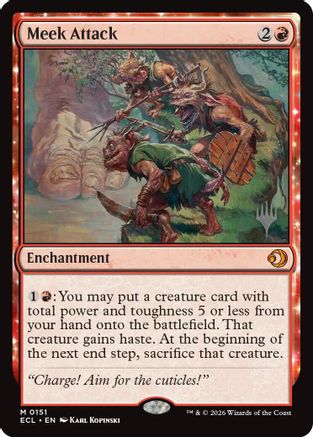 Meek Attack (PPECL-151) [Promo Pack: Lorwyn Eclipsed] Foil