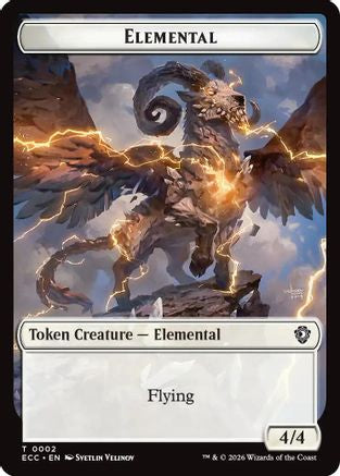 Elemental (0002) // Elemental (0009) Double-Sided Token (ECC-2 // 9) [Commander: Lorwyn Eclipsed] Foil