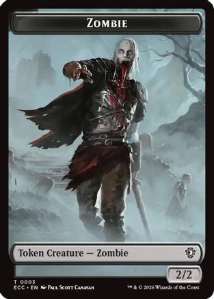 Zombie // Snake Double-Sided Token (ECC-3 // 8) [Commander: Lorwyn Eclipsed] Foil