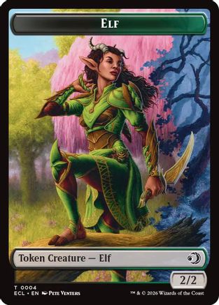 Elf // Kithkin (0007) Double-Sided Token (ECL-4 // 7) [Lorwyn Eclipsed] Foil