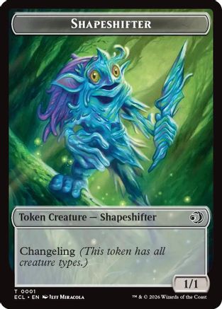 Shapeshifter // Merfolk Double-Sided Token (ECL-1 // 8) [Lorwyn Eclipsed] Foil