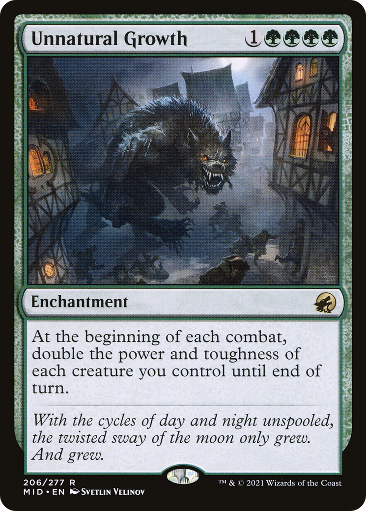 Unnatural Growth (MID-206) [Innistrad: Midnight Hunt] Foil