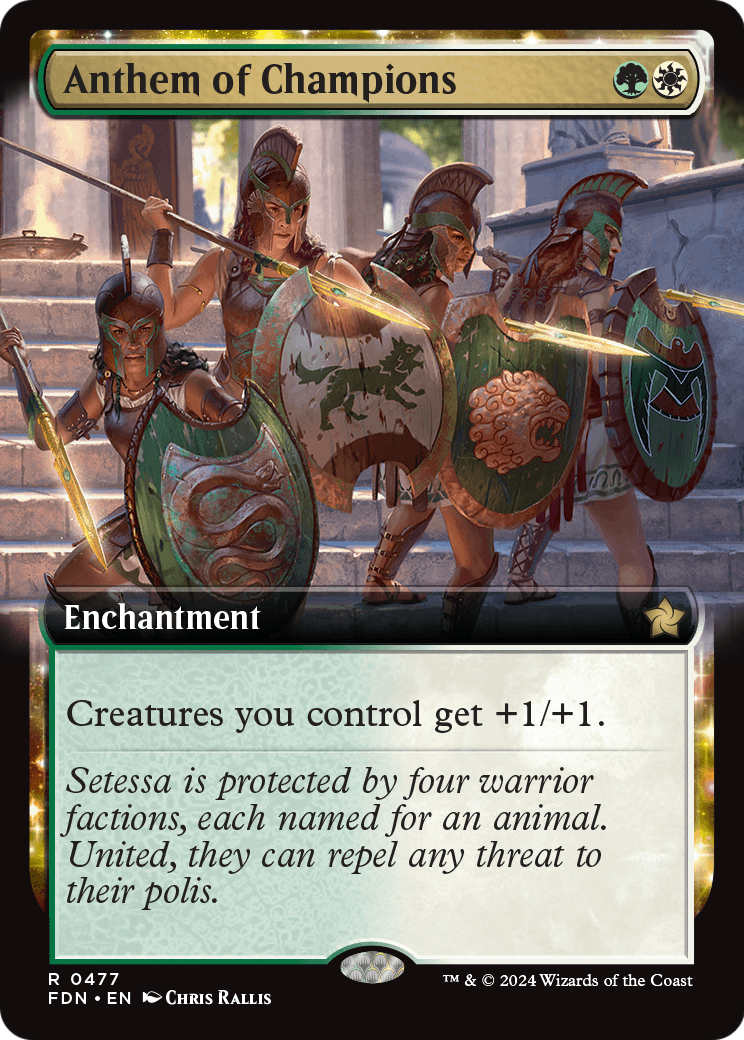 Anthem of Champions (Extended Art) (FDN-477) [Foundations]